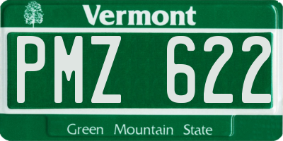 VT license plate PMZ622