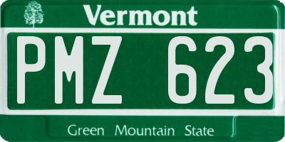 VT license plate PMZ623