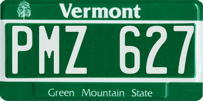VT license plate PMZ627