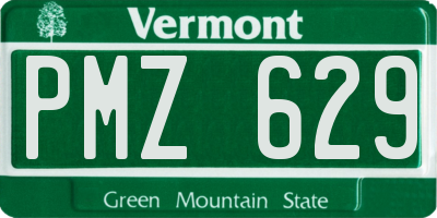 VT license plate PMZ629