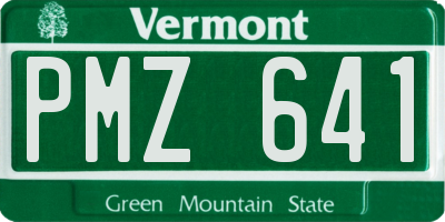 VT license plate PMZ641