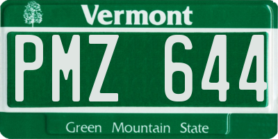 VT license plate PMZ644