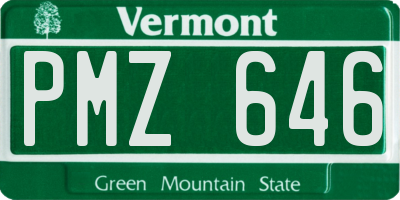 VT license plate PMZ646