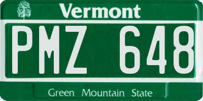 VT license plate PMZ648