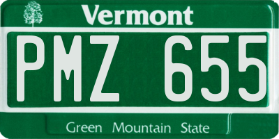 VT license plate PMZ655