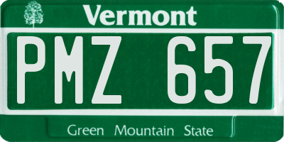 VT license plate PMZ657
