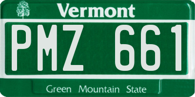 VT license plate PMZ661