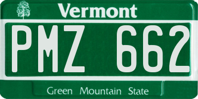 VT license plate PMZ662