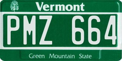VT license plate PMZ664
