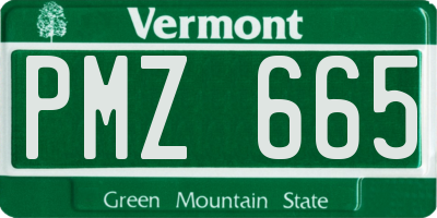 VT license plate PMZ665