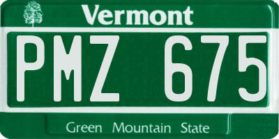 VT license plate PMZ675