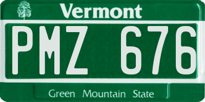 VT license plate PMZ676
