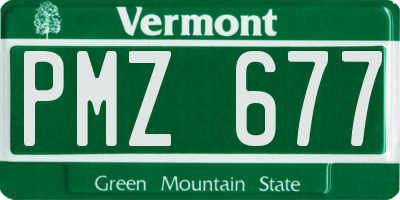 VT license plate PMZ677