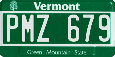 VT license plate PMZ679