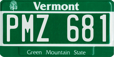 VT license plate PMZ681