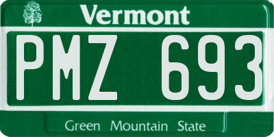 VT license plate PMZ693