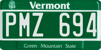 VT license plate PMZ694