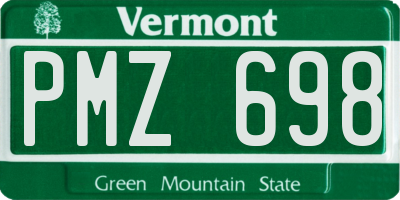 VT license plate PMZ698
