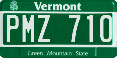 VT license plate PMZ710