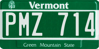 VT license plate PMZ714