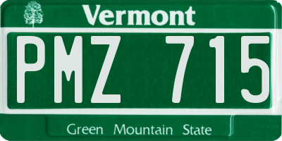 VT license plate PMZ715