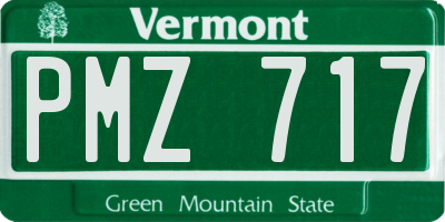 VT license plate PMZ717