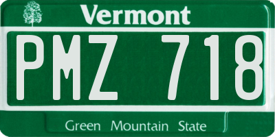 VT license plate PMZ718