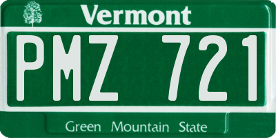 VT license plate PMZ721