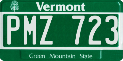 VT license plate PMZ723