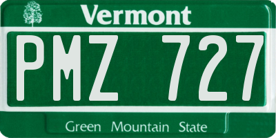 VT license plate PMZ727