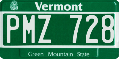 VT license plate PMZ728