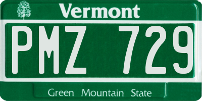 VT license plate PMZ729
