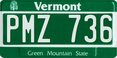 VT license plate PMZ736