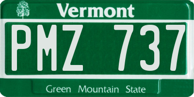 VT license plate PMZ737