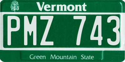 VT license plate PMZ743