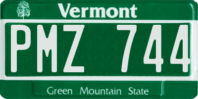 VT license plate PMZ744