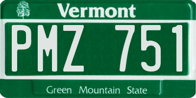 VT license plate PMZ751