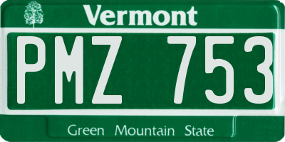 VT license plate PMZ753