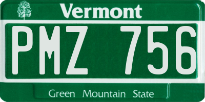 VT license plate PMZ756