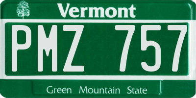 VT license plate PMZ757