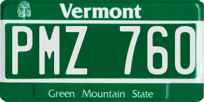 VT license plate PMZ760