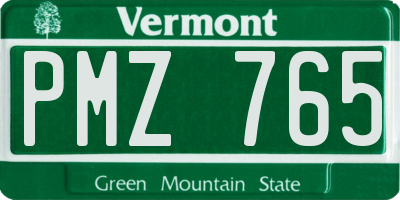 VT license plate PMZ765