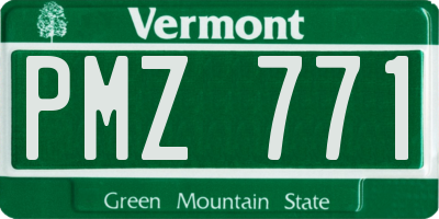 VT license plate PMZ771