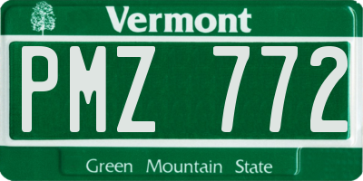 VT license plate PMZ772