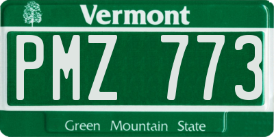 VT license plate PMZ773