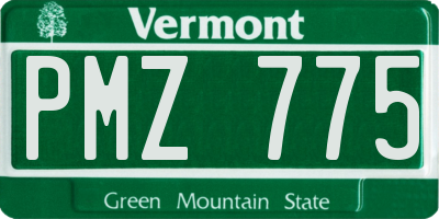 VT license plate PMZ775