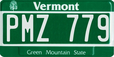 VT license plate PMZ779