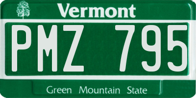 VT license plate PMZ795