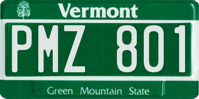 VT license plate PMZ801