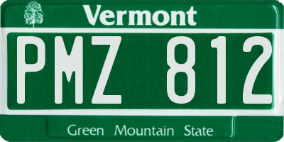 VT license plate PMZ812